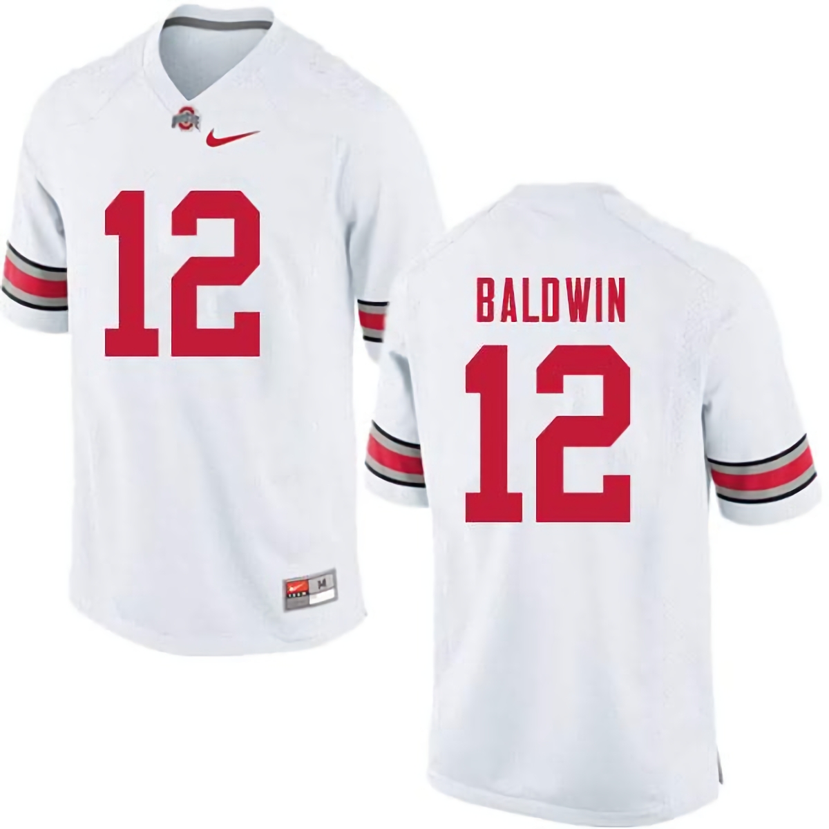 Matthew Baldwin Ohio State Buckeyes Men's NCAA #12 Nike White College Stitched Football Jersey CIY2656ZM